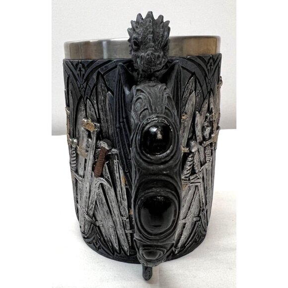 Game Of Thrones Inspired Dragon Handle Mug With Sword Design Stainless Steel Inn - Picture 5 of 7